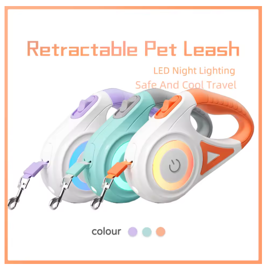 LED Retractable Dog Leash