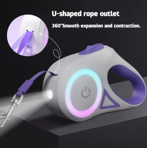 LED Retractable Dog Leash
