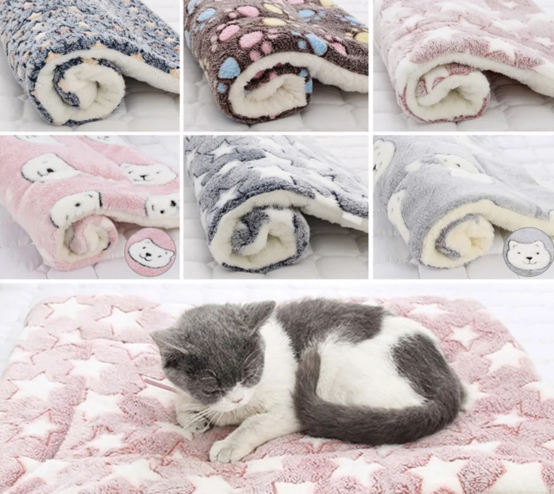 Soft Flannel Pet Pillow Mat Colourful