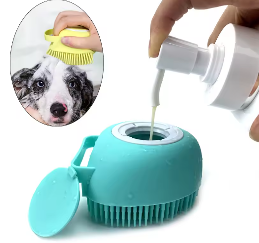 Pet Shower Scrub Pack (Gloves & Shampoo Dispenser)