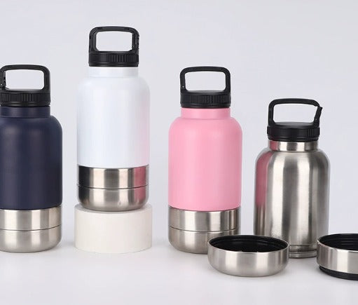 Pet Waterbottle & Food Dispenser 2-in-1
