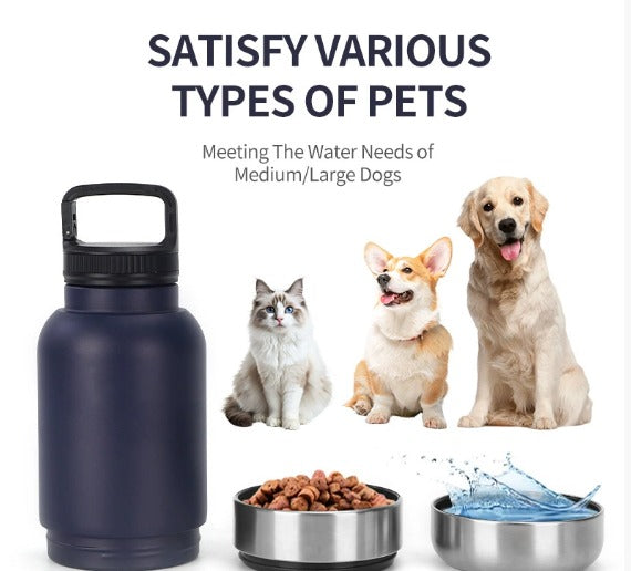 Pet Waterbottle & Food Dispenser 2-in-1